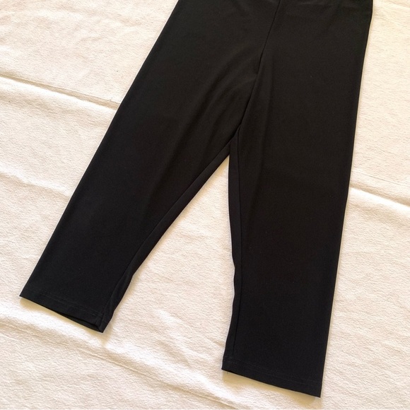 SYMPLI Black Matte Jersey Straight Leg Capri Pull-On Elastic Waist Pants Size 6 - Picture 5 of 9
